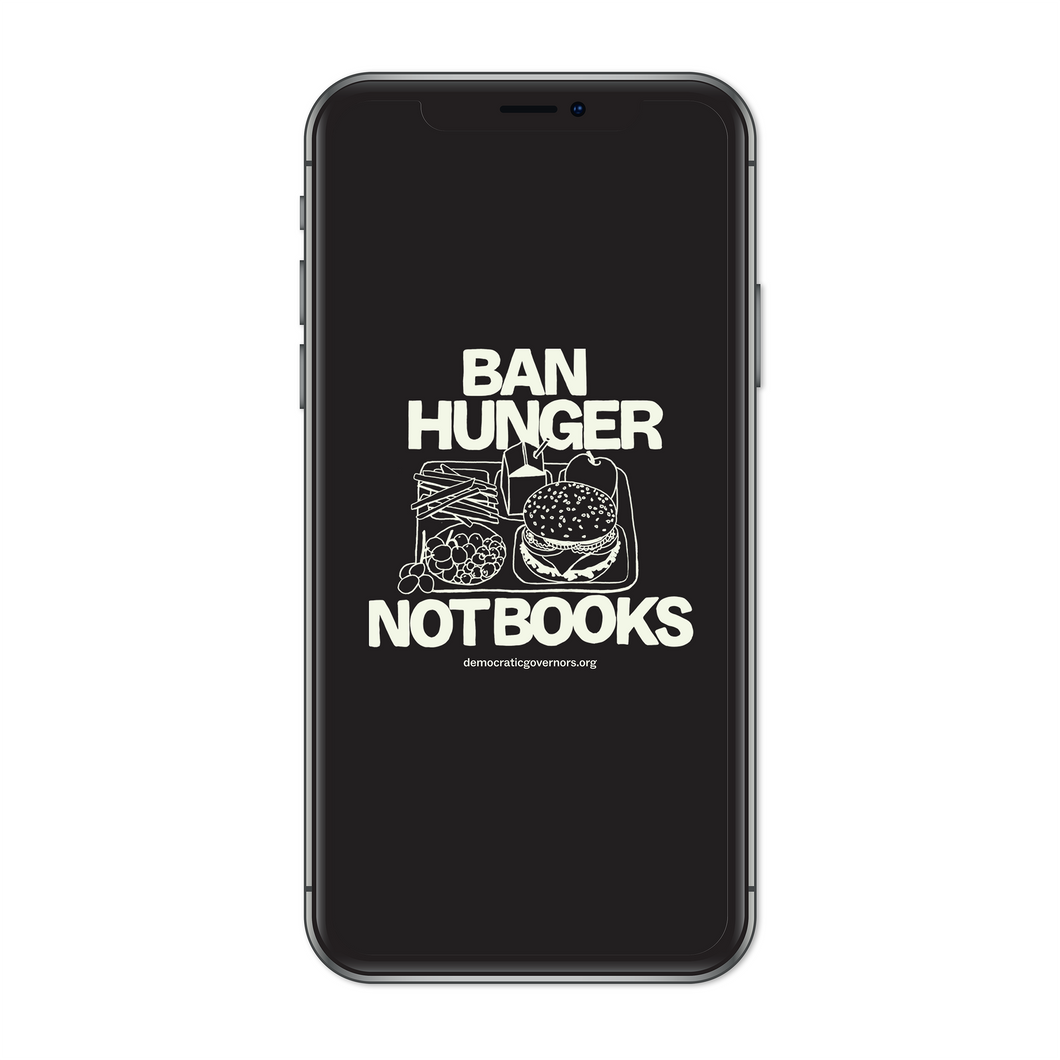 Free Ban Hunger, Not Books Phone Background