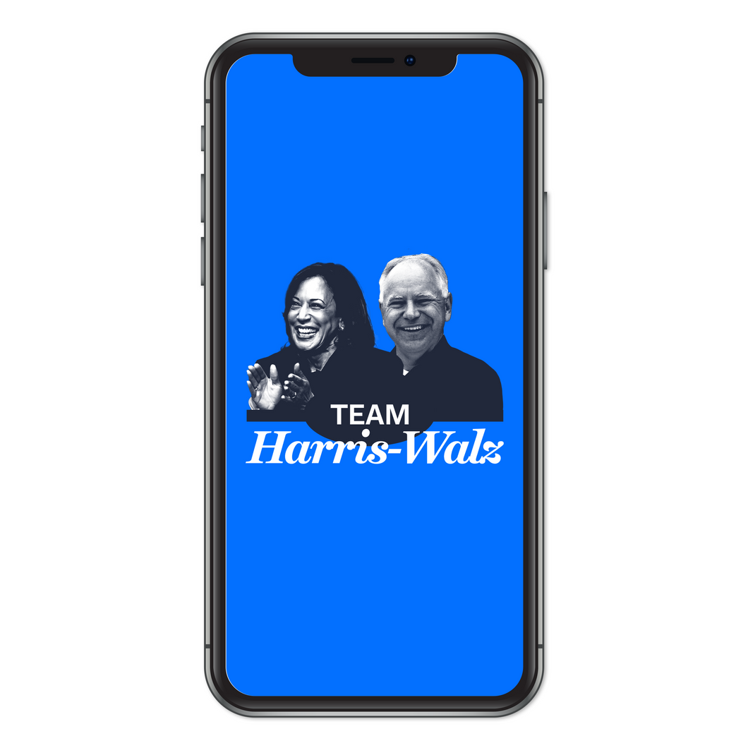 Team Harris-Walz Phone Background (Blue)