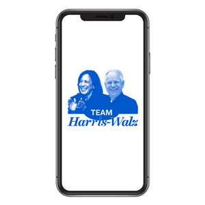 Team Harris-Walz Phone Background (White)