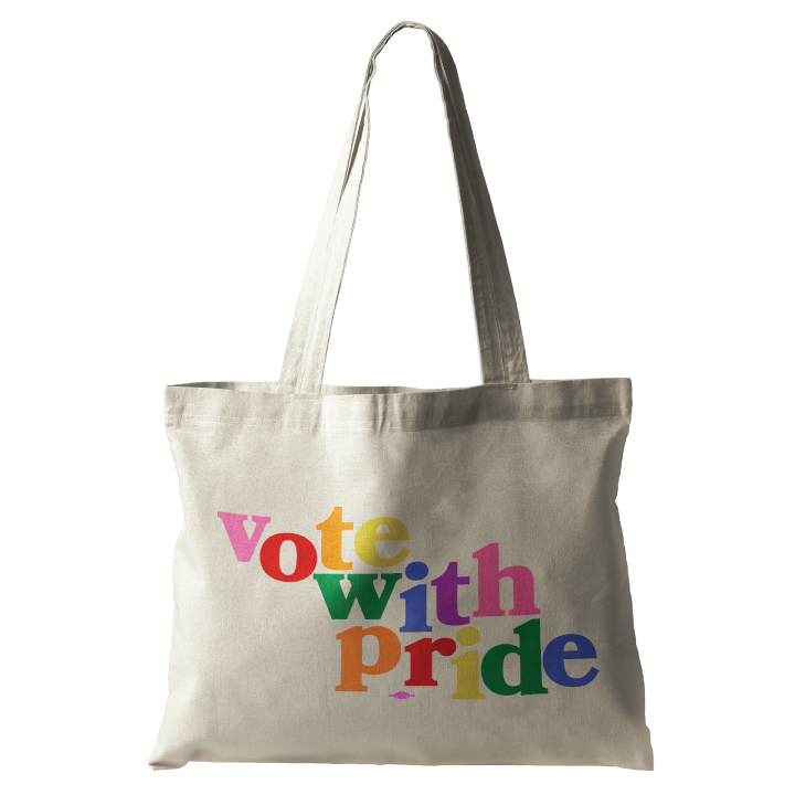 Vote With Pride Tote Bag