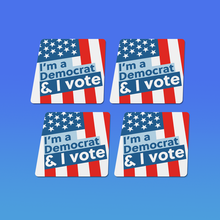 Load image into Gallery viewer, I’m a Democrat and I vote Sticker Pack
