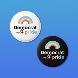 Democratic Pride Combo Pack (2.25” Mylar Buttons - Pack of 2)