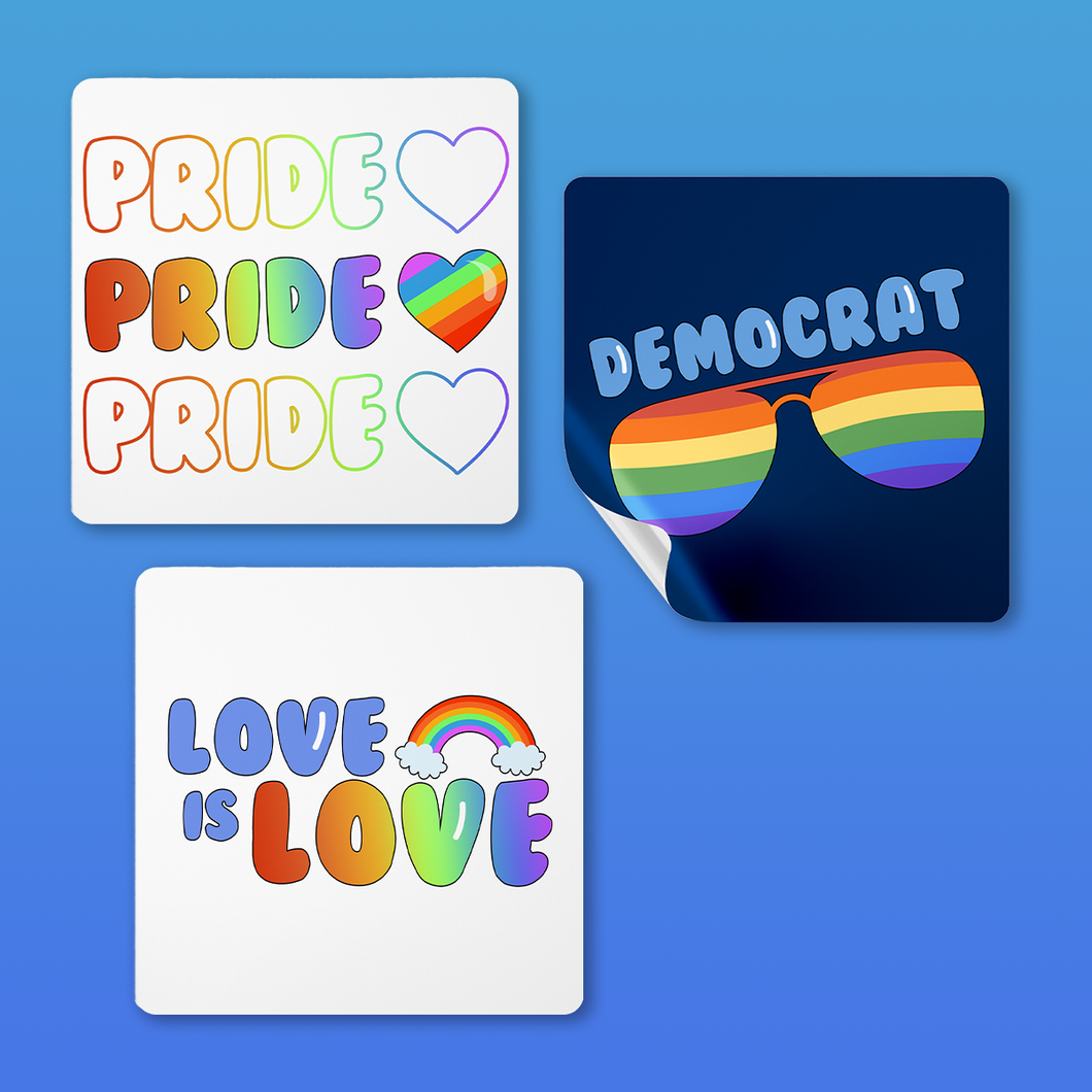 ‘Pride, Love, and Democracy’ Sticker Pack